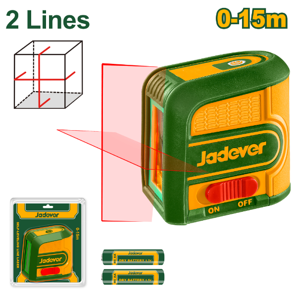 Nivel Laser Rojo (0 - 15m) Jadever Blister JDLE1M03