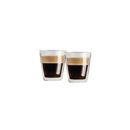 Set 2 Vasos Doble Pared 85ml Vidrio Varenna