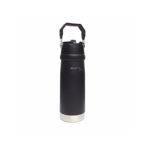 Botella Termica 650ml Doble Pared Negro