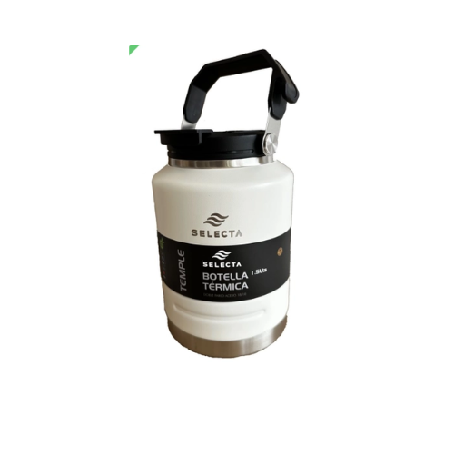 Botella Termica 1.5l Acero con pico Blanco