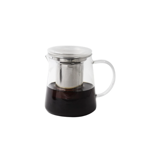 Tetera 500ml Tapa Cristal Borosil. Infusor A.Inox