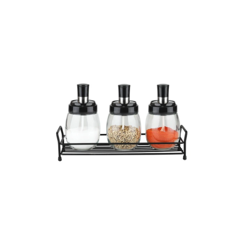 Set X3 Pzas Especiero con soporte metal 290ml