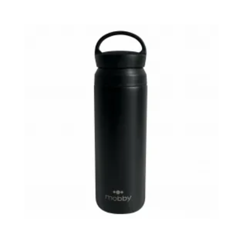 Botella Deportiva 500ml con filtro Negro Mobby