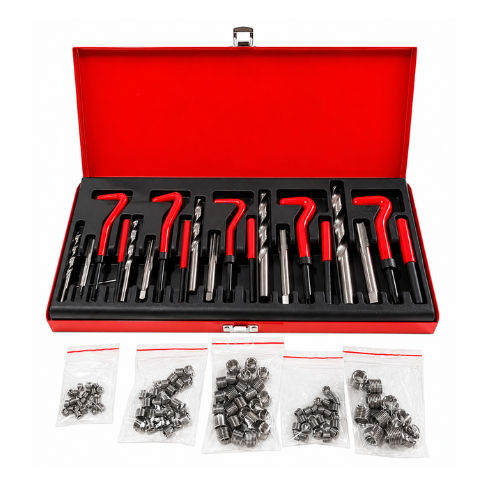 Kit Juego de Insertos Reparación de Roscas Metrica 131pzas