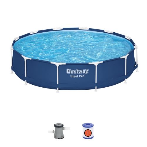 Piscina redonda con est. metalica 6.473Lt. Steel Pro