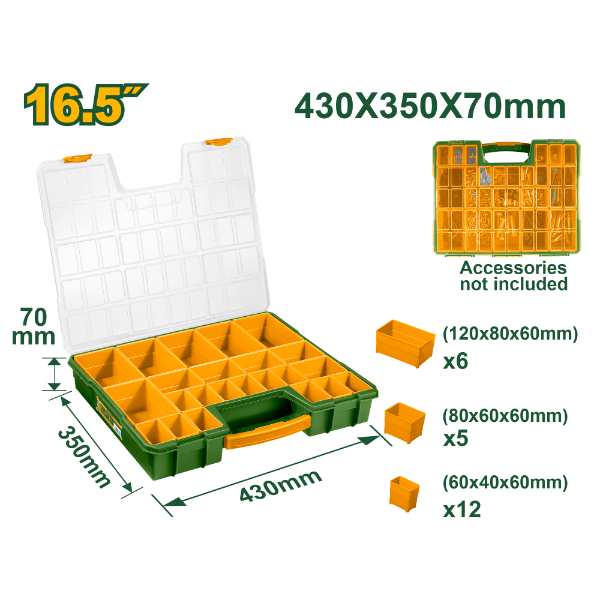 Caja Organizadora (44x35x7cm) c/ Div. Jadever Caja JDTB1611