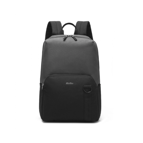 Mochila Essential Kvm-655 Negra y Gris Oscuro