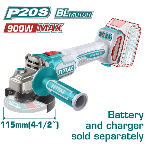Amoladora a Bateria 20v 115mm Bl (900w Max) - Sin Bat. Total- Tagli21154