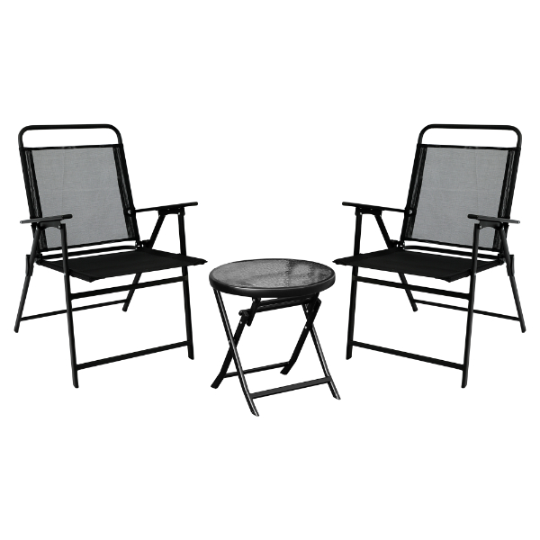 Juego jardin 3pzas. Negro (mesita) GoLeader GL-72863