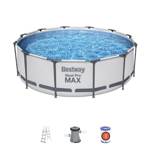 Piscina redonda con est. metalica 9.150Lt. Steel PRO MAX