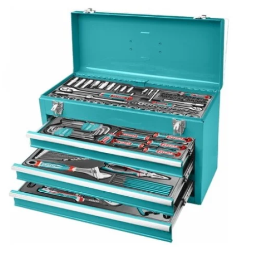 Caja Porta Herramientas 132pz Total Thptcs71321