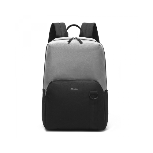 Mochila Essential Kvm-655 negra y gris claro