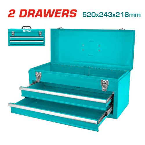 Caja Porta Herramientas Metálica de 2 Cajones 52X22X24CM Total