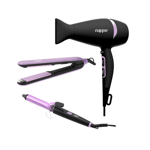 Kit 3 en 1 Secador + Planchita + Buclera Npk-177