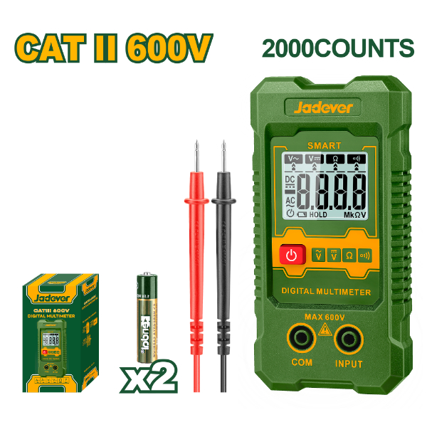 Multimetro Digital (200mV-600V) Automatico Jadever Caja JDDM1501