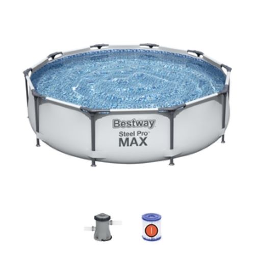 Piscina redonda con est. metalica 4.678Lt. Steel PRO MAX
