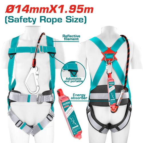 Arnes de Seguridad 3 Punto de Fijacion 14mmx2m Total Tsh501420