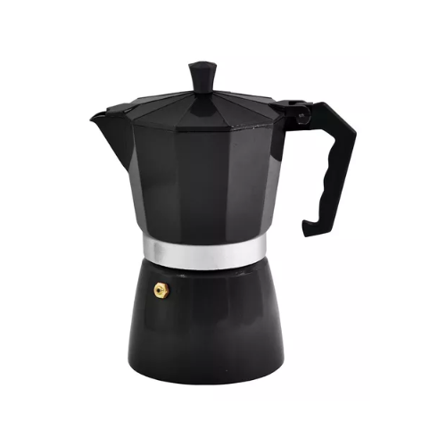 Cafetera Ital. Alum 300ml 6t Negro M/Mad Varenna