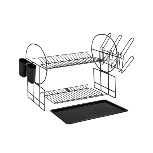 Escurridor de Vajilla Decoteam 2 Niveles Negro