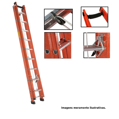 Escalera Extensible Fibra de Vidrio 15x26 Santa Catarina