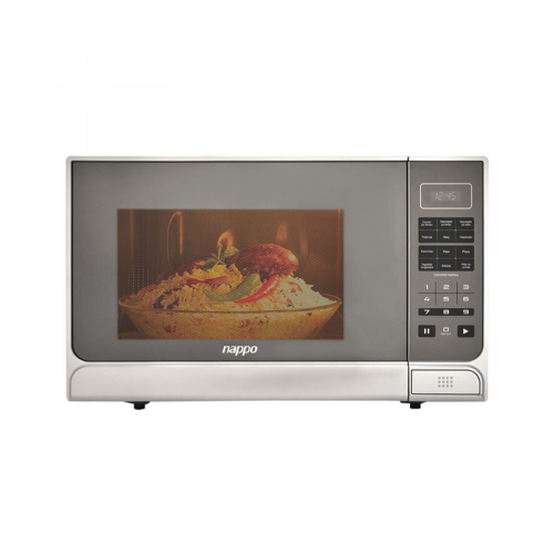 Microondas Nappo 28l Plateado con vidrio Reflec 50hz