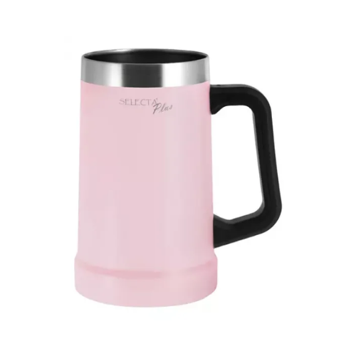 Jarra Cerveza 700ml Doble Pared Rosa Selecta