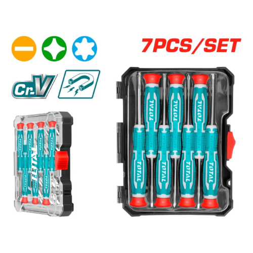 Juego Destornillador Precision 7Pza TOTAL THT250726